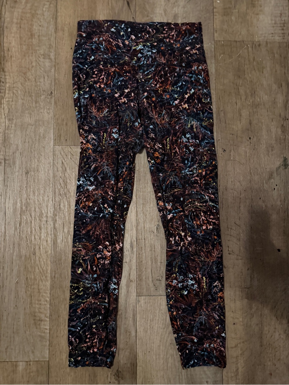 lululemon athletica Black Multi-Color Splatter Leggings
